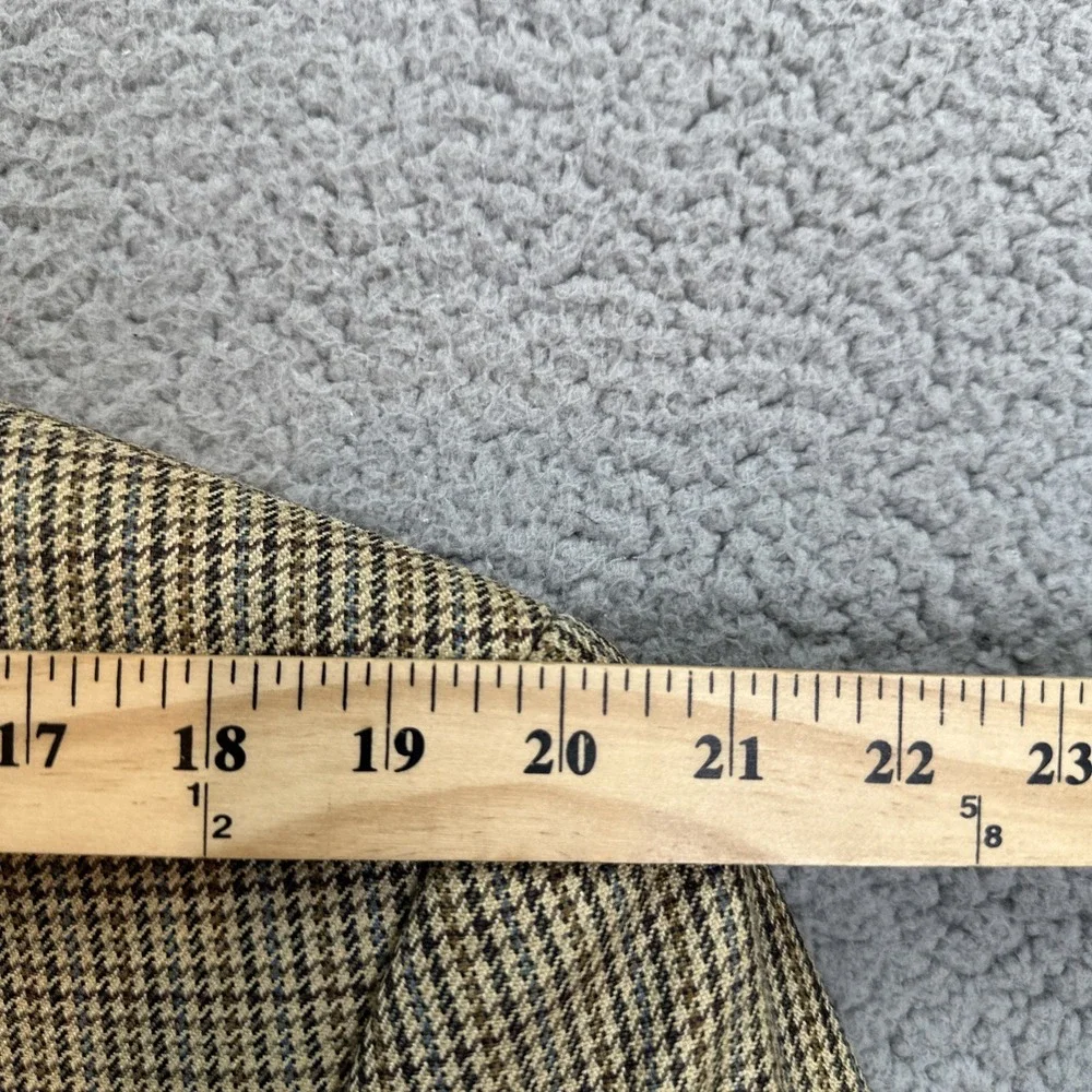 Chaps Silk Blazer Men 46R‎ Houndstooth Check 2 Button Sport Coat